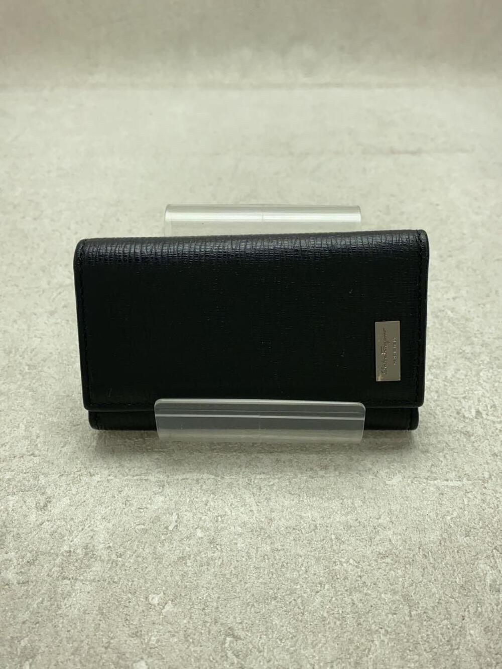 Salvatore Ferragamo Key Case Wallet Leather Black
